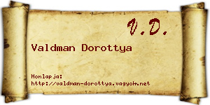 Valdman Dorottya névjegykártya
